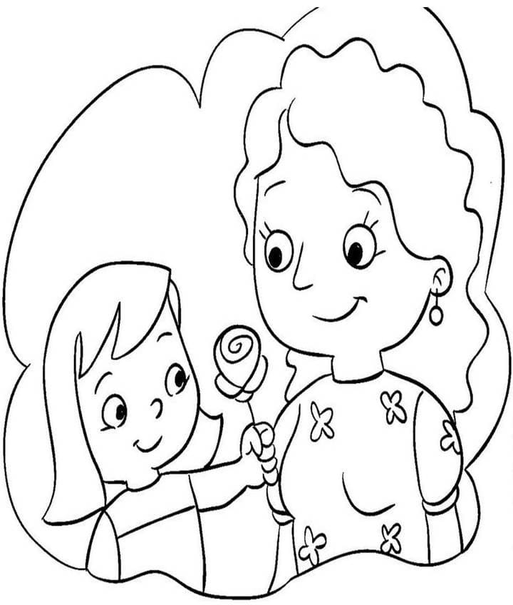 coloriage mamie